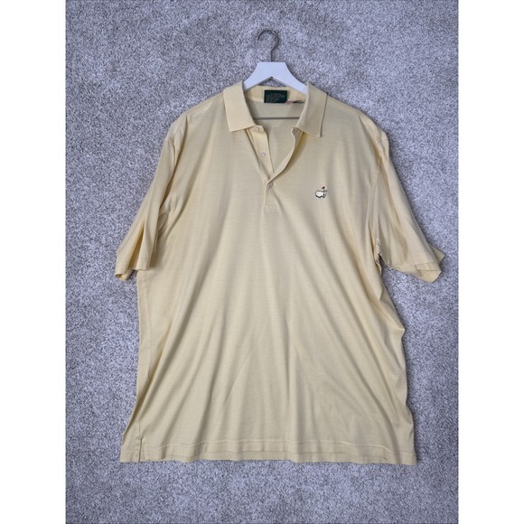 Other - Amen CornerⓇ Master's Polo Golf Shirt Yellow Men's Cotton Short Sleeve‎ Size XL